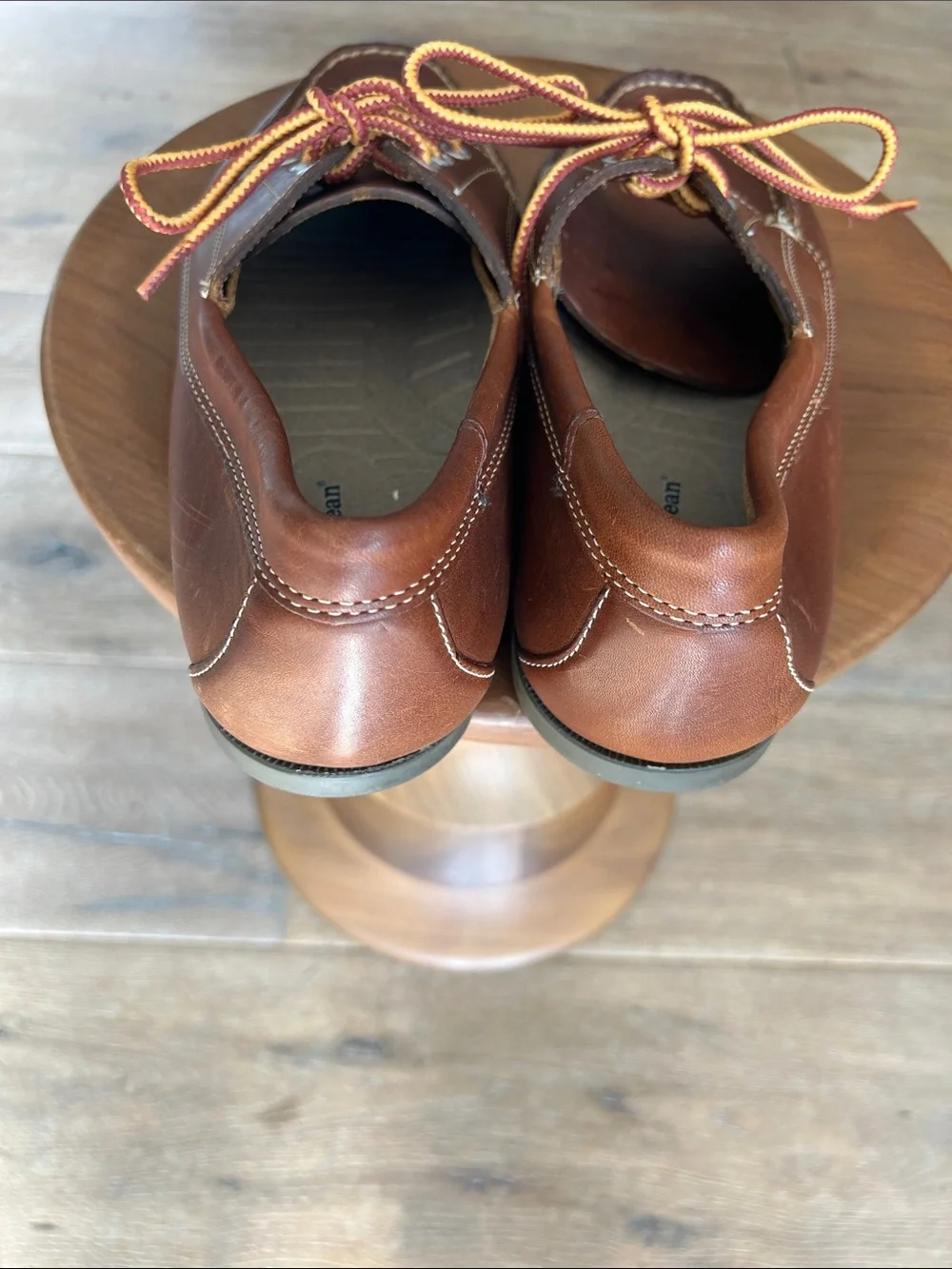L.L. Bean Chestnut Brown Leather Men’s Boat Shoes